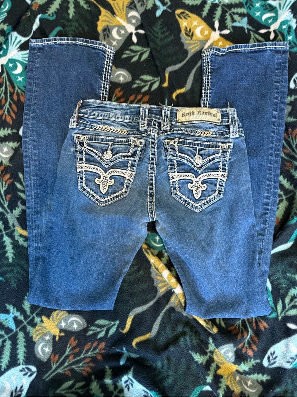Rock Revival Tricia Boot Cut Jeans Medium Wash Size 28